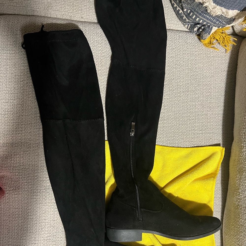 Knee high black boots
